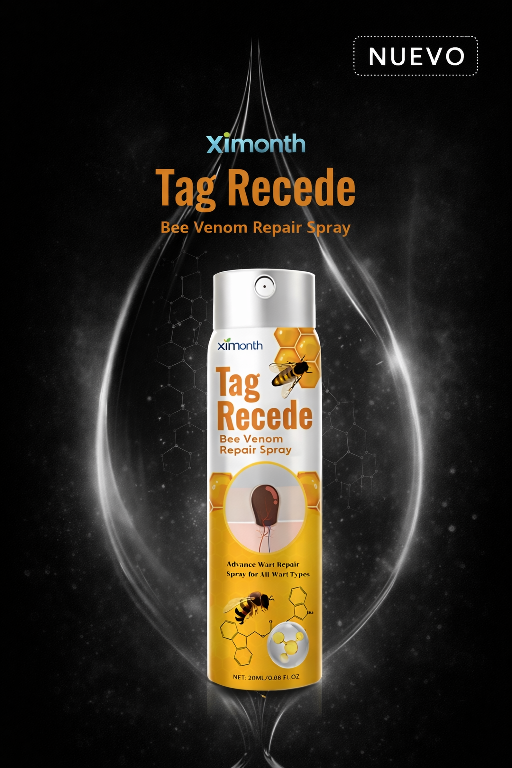 Spray veneno de abeja para eliminar verrugas